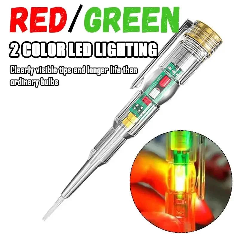 LED Tester Pen Light Screwdriver Multifunction Dual LED AC-DC High-Brightness