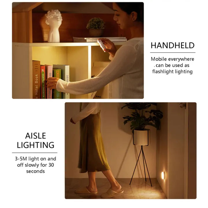 Intelligent Induction Lamp – Smart Motion Sensor Rechargeable Wireless Night Light l Sensor With Button