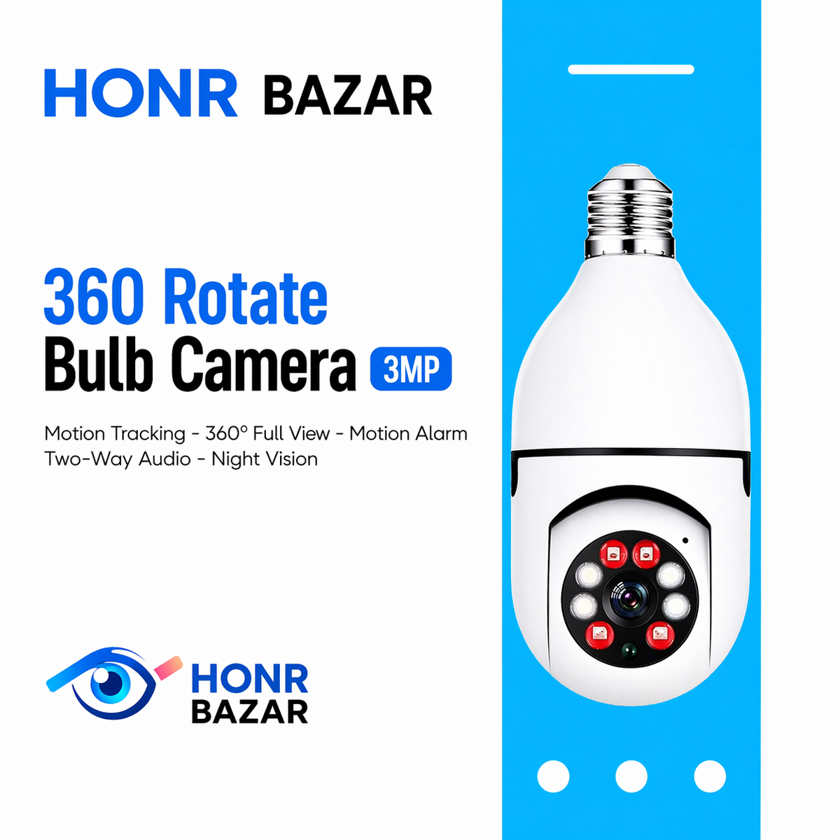 Bulbe Camera 360 Rotate Auto Tracking V380 Pro SD03 Wireless Wifi PTZ IP