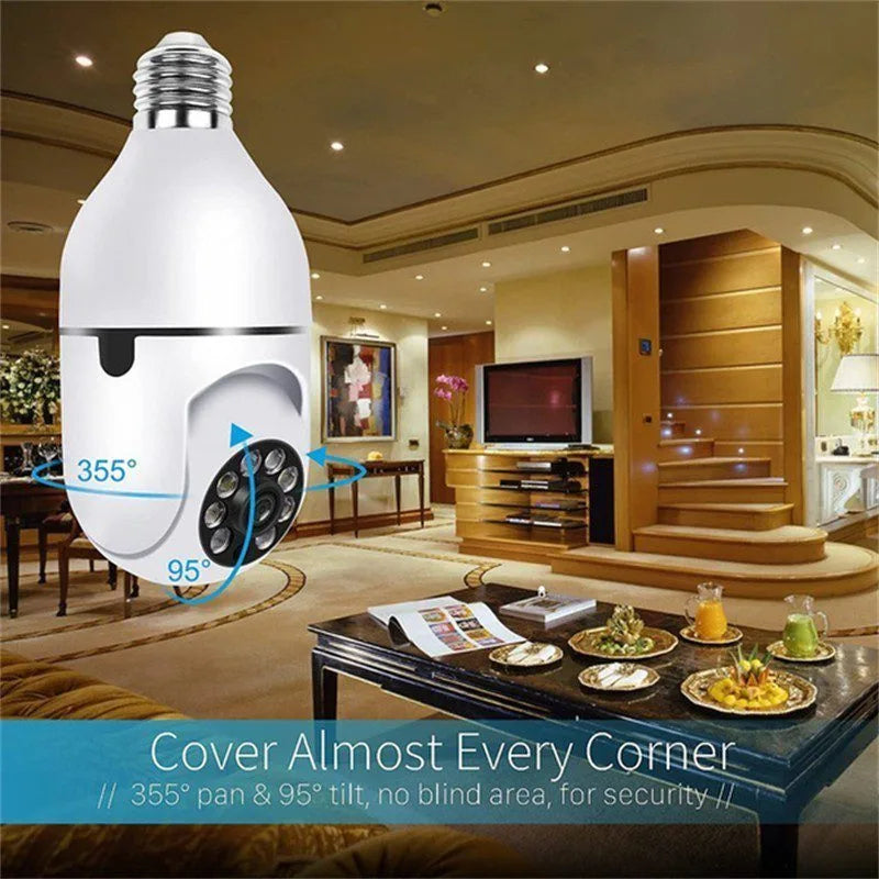Bulbe Camera 360 Rotate Auto Tracking V380 Pro SD03 Wireless Wifi PTZ IP