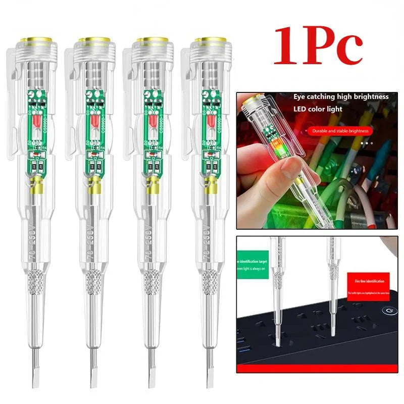 LED Tester Pen Light Screwdriver Multifunction Dual LED AC-DC High-Brightness